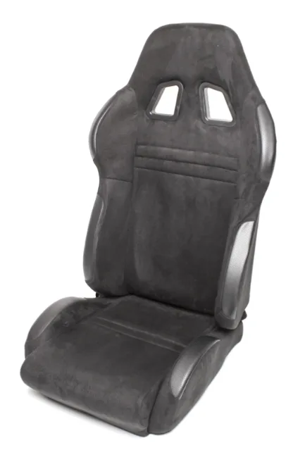 Musta Alcantara Sport-istuin, Säädettävä (PARI VASEN + OIKEA)